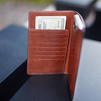 Tmavě hnědá peněženka s pouzdrem na iPhone 6 Plus/6S Plus | Peněženka s pouzdrem na iPhone 6+/6s+