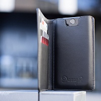 Černá peněženka s pouzdrem na iPhone 6/6s | Kožená peněženka s pouzdrem na iPhone 6