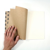 Vnitřek zápisníku (ořízka, předsádky a samotný blok zápisníku) | Tečkovaný zápisník Matia