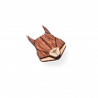 Dámská dřevěná brož Squirrel Brooch