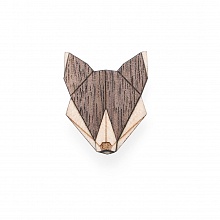 Dámská dřevěná brož Wolf Brooch