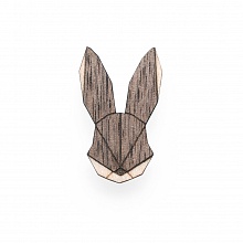 Dámská dřevěná brož Hare Brooch