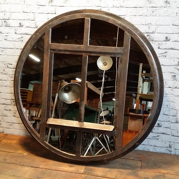 Industriální zrcadlo , tovární okno | Industrial Antik