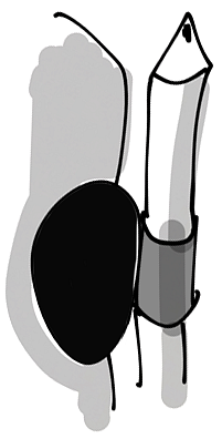 Pen loop červen-šedý | Pen loop černo-šedý (gumička na tušku)