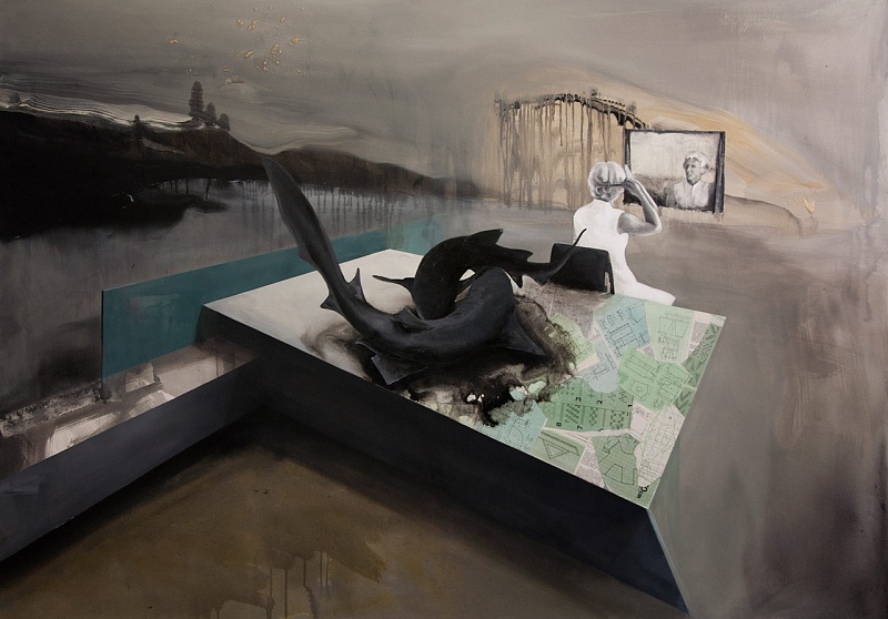 Akryl na plátně 200 x 140 cm | Zrcadlo